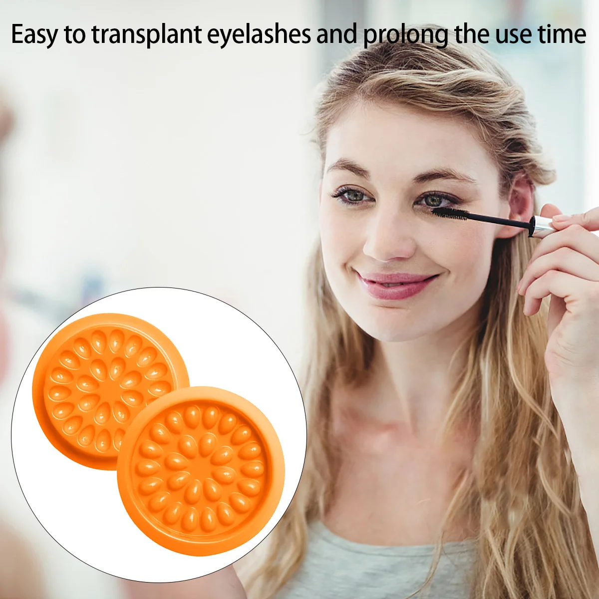 100 Stuks Wimper Extension Lade Pvc Niet-Gecorrodeerde Lijm Houder Voor Lash Toepassing Draagbare Herbruikbare Bloem Ontwerp Tool
