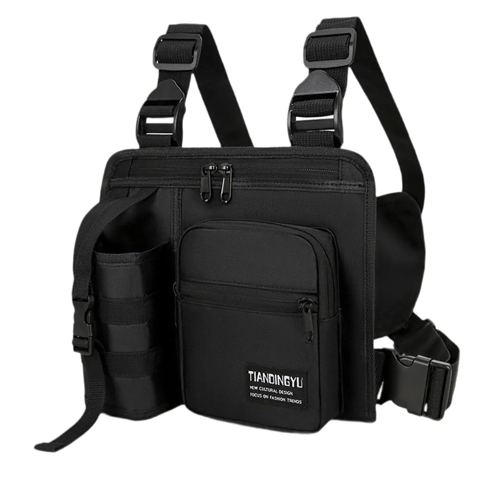 

Chest Bag Running Vest Oxford Cloth Water Resistant Lightweight Rig Pouch Vest Chest Pack for Running Workouts Sports Hiking