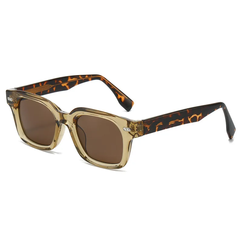 Korean version of fashion square sunglasses men and women daily shopping travel decorative glasses