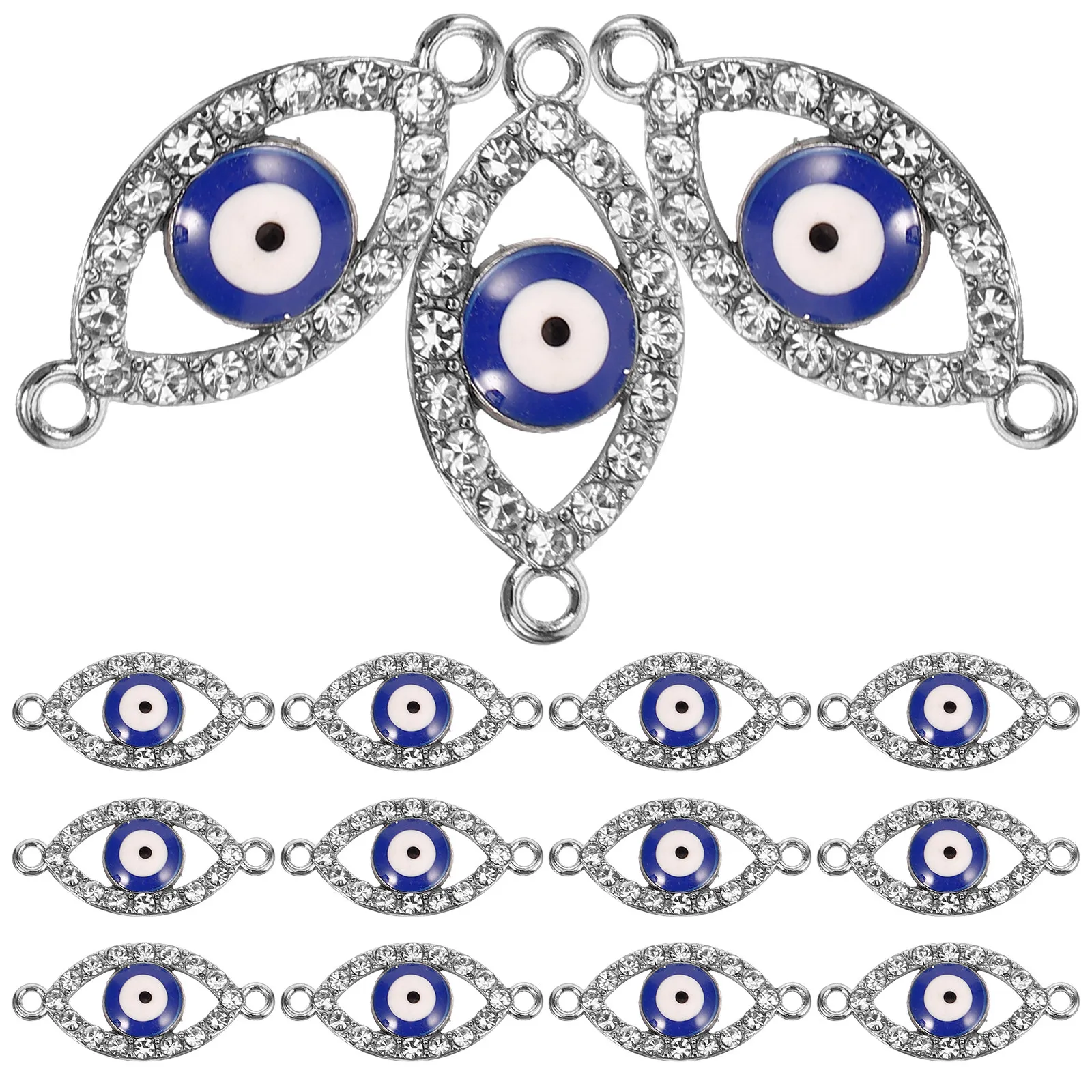 

20Pcs Evil Eye Charms Pendant Connectors for DIY Jewelry Crafting Necklace Making Supplies Bracelet Earring Pendant Accessories