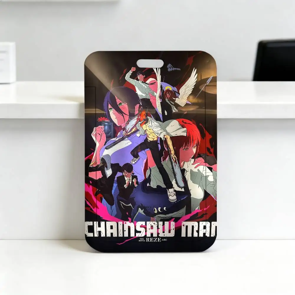 M-Man R-Reze Arc Reze C-Chainsaw Schwarzes Nylon-Lanyard-Kartenhalter-Set zur Verlustvermeidung – Detail 7