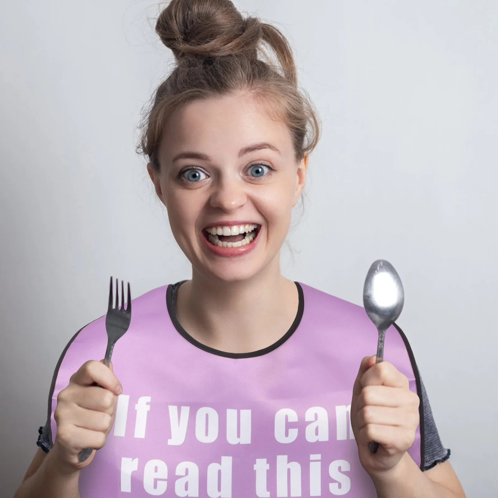 

Elderly Adult Bib Lightweight Polyester Adjustable Tie Strap Soft Practical Bib for Eating Seniors Reusable Washable Adult