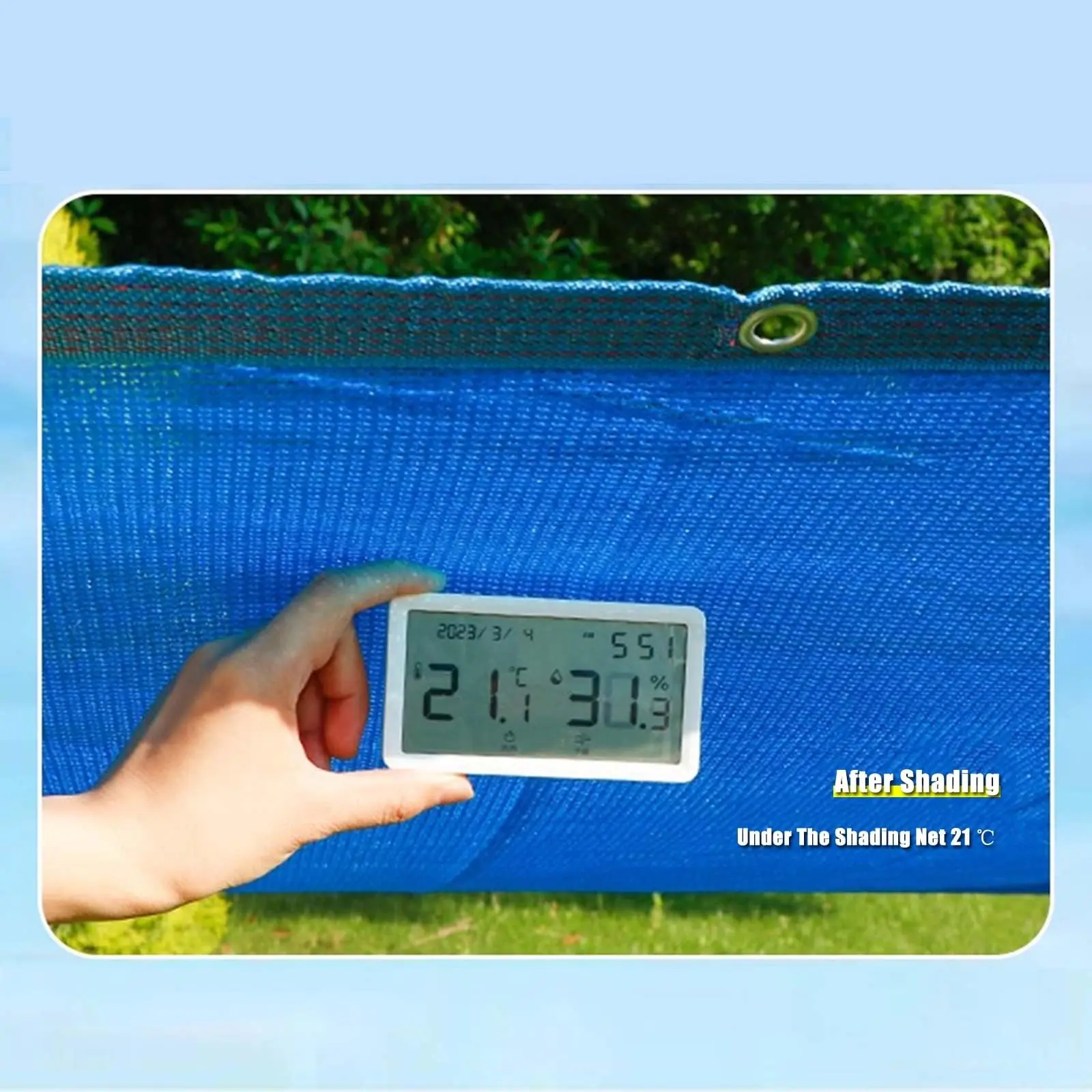 La rete parasole professionale per la terrazza è realizzata in HDPE ad alta densità con trattamento ispessente, fornitura al 92% professionale