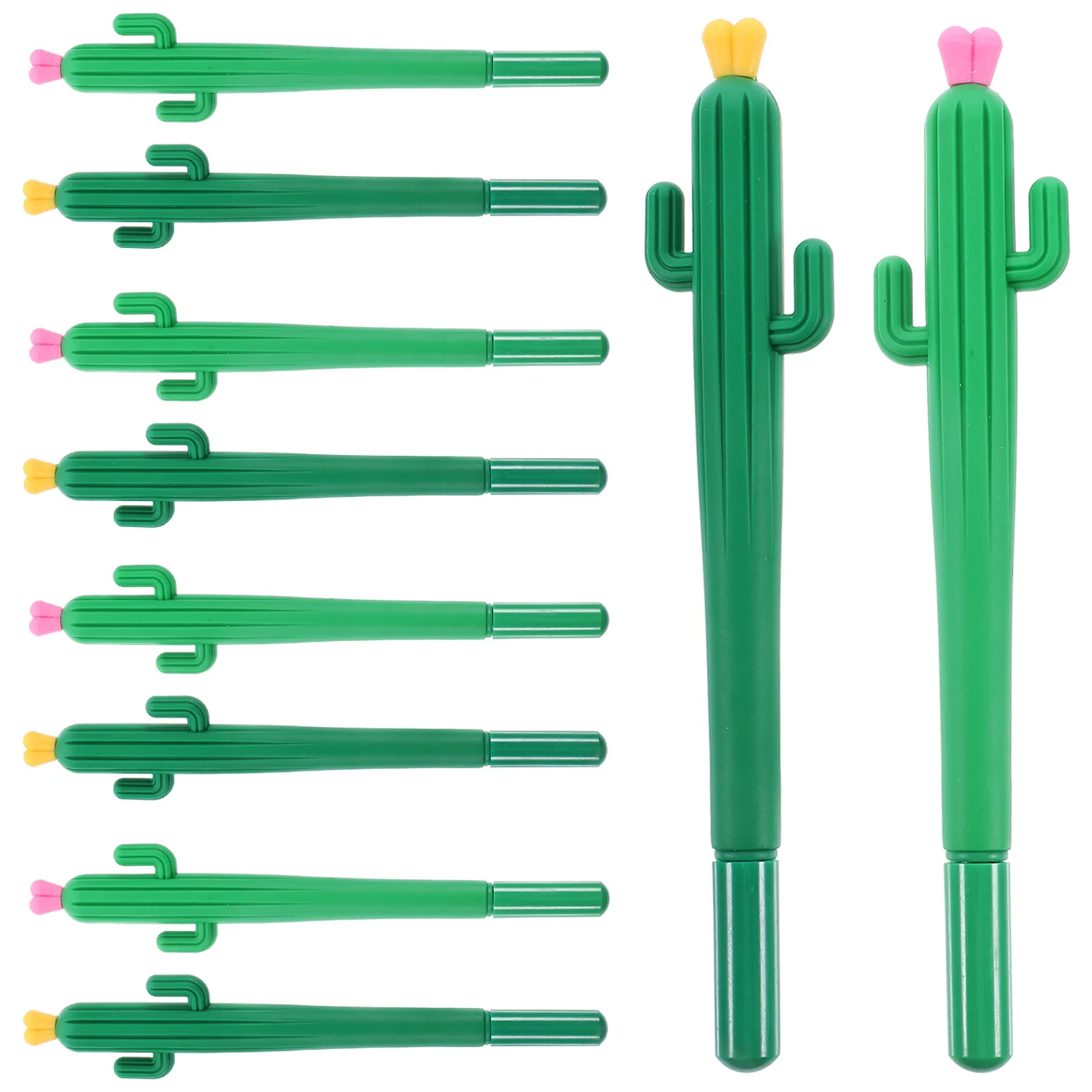 10 قطعة قلم حبر جاف الصبار رائعتين نمط النبات حبر قلم للرجال للطلاب الكتابة الرسم المشاريع المدرسية لون عشوائي