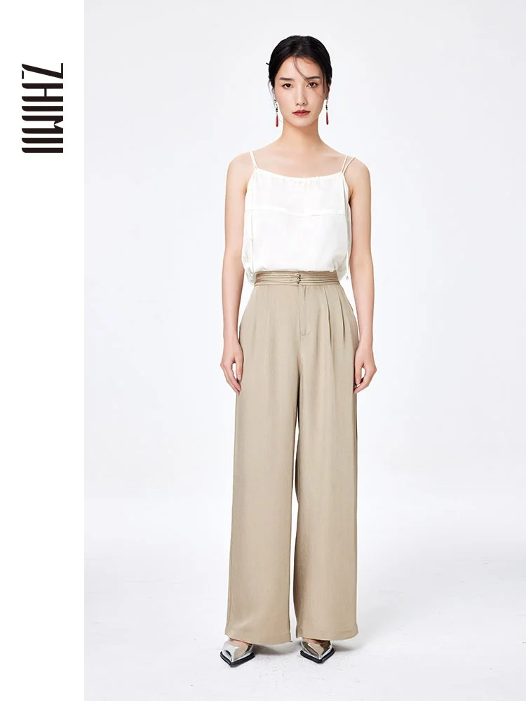 

Новый китайский свободный шелковый топ без рукавов с круглым вырезом, универсальный женский шелковый базовый слой с завязками-петлями