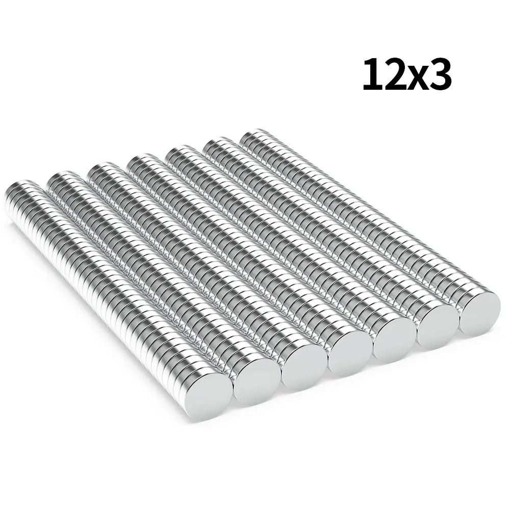 

12x3mm N35 Super Strong Neodymium Magnet Round NdfeB Powerful Permanent Magnetic imanes Refrigerator Magnets 12*3