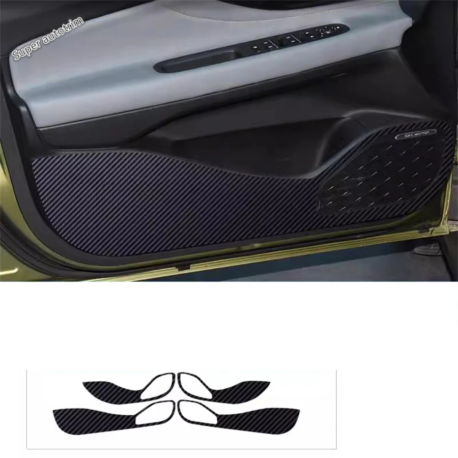 Car Door Anti-Kick Pad Anti Dirty Protective Carbon Fiber Look Sticker Mat Interior Accessories For GAC Trumpchi Empow 2022-2024