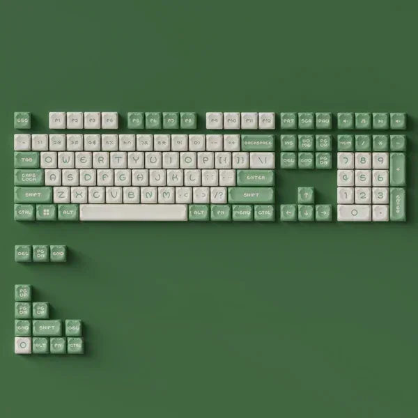 

Matcha Bear Keycap Set 122-Key PBT Double Shot Keycaps OEM Profile For Gaming Keyboard