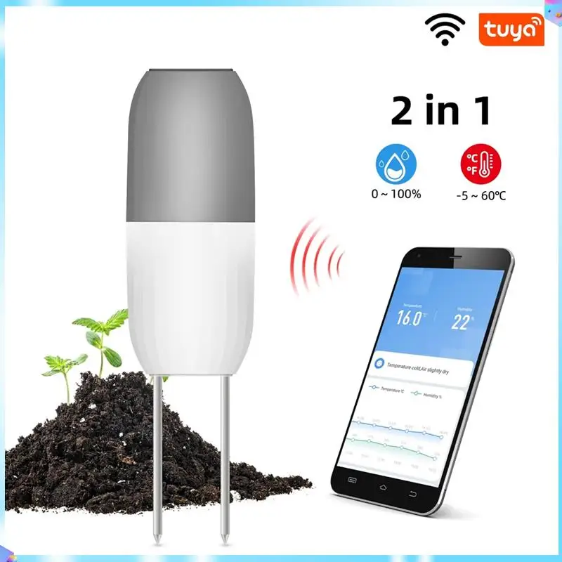 

N93R Tuya Wi-Fi измеритель почвы, датчик температуры и влажности почвы для теплиц, посадки фруктового сада
