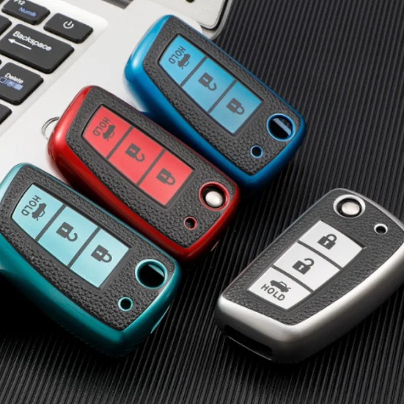 Capa de couro carro Flip chave para Nissan Altima, Qashqai J11, X-Trail, Juke, Micra, Murano, Maxima, Tiida, Pulsar, Shell, novo design