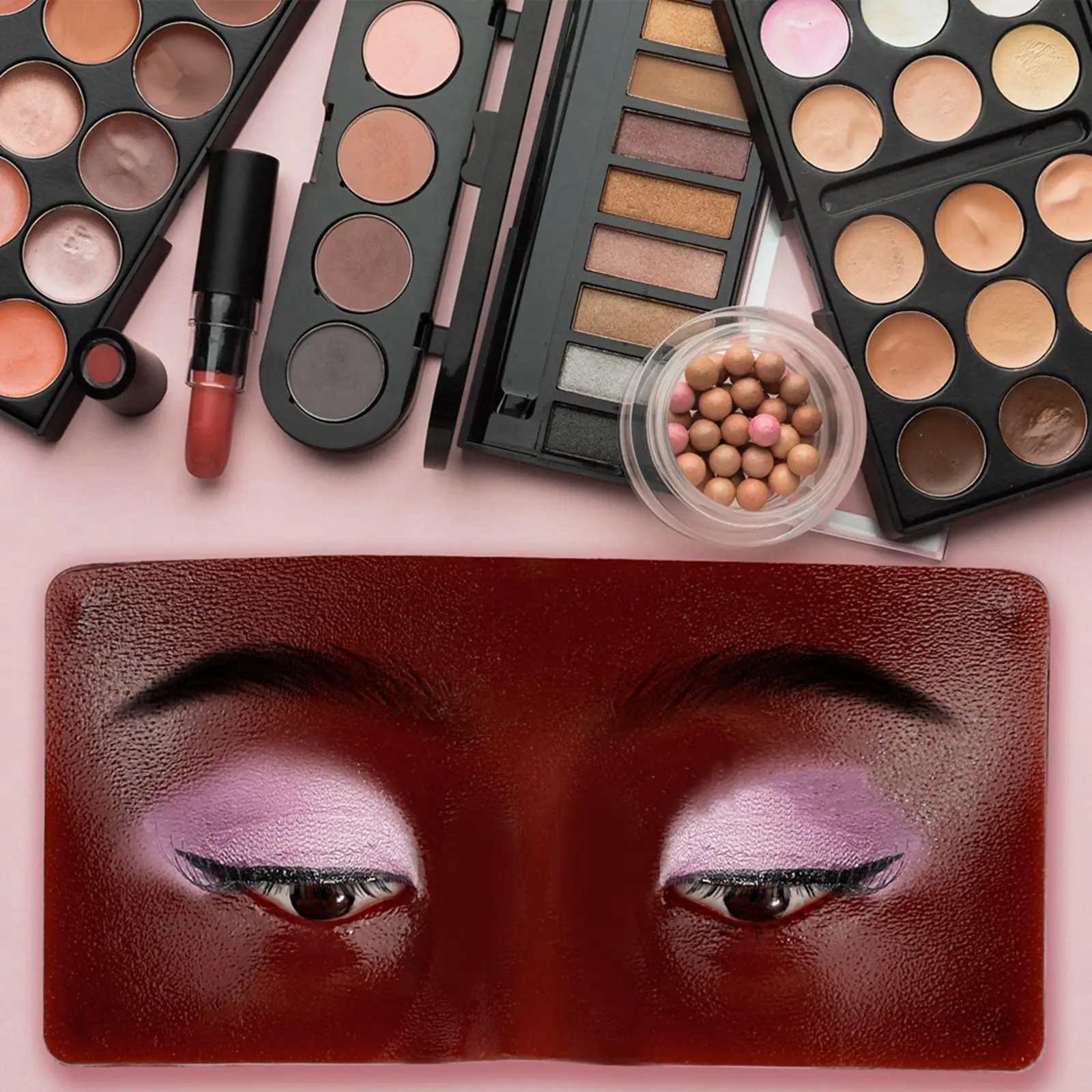 لوحة ممارسة ماكياج العيون للمبتدئين ، تدريب تمديد رموش ، نموذج الوجه ، قطعة واحدة