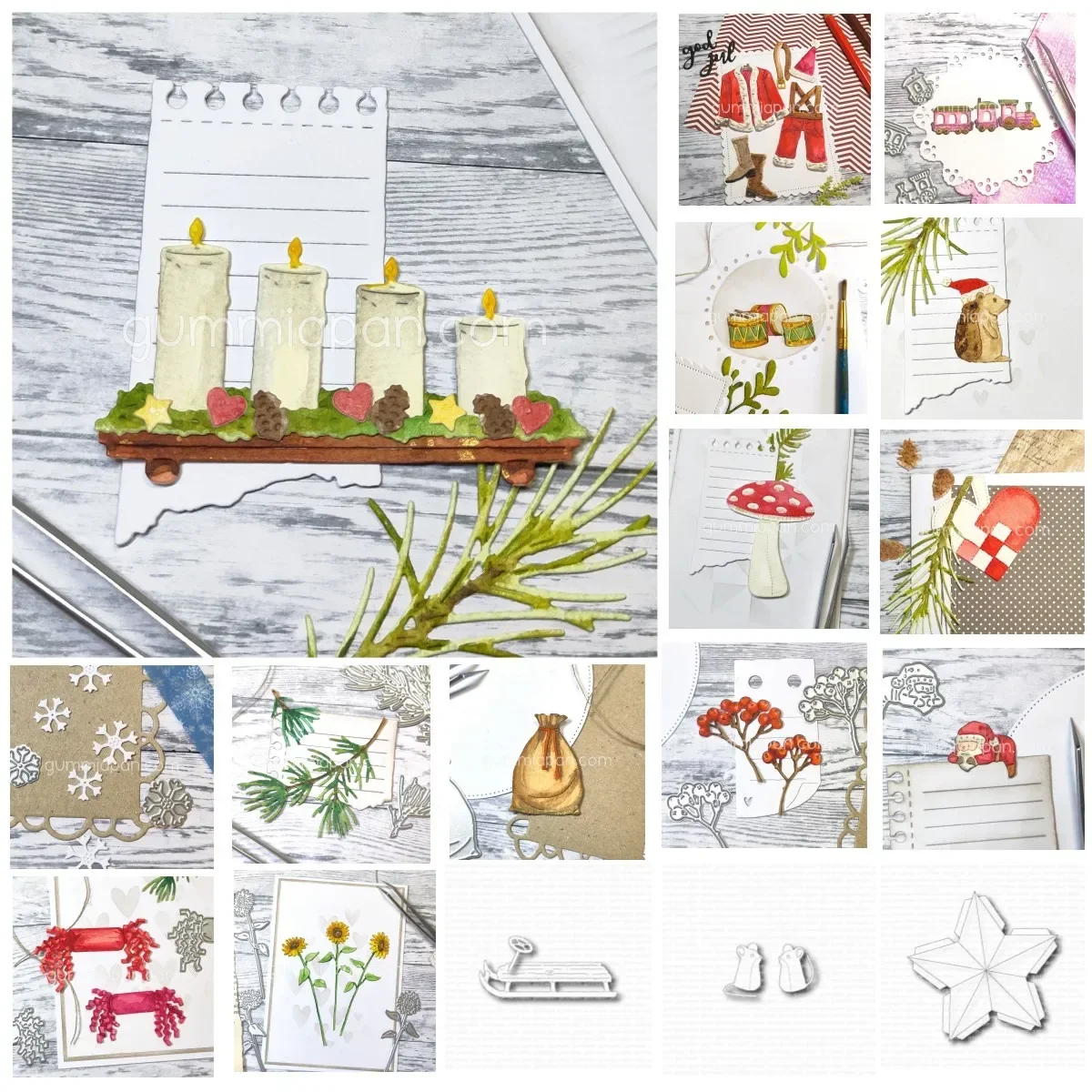 

2026 Christmas Santas Clothes Small Wreath Cookies Metal Cutting Dies DIY Scrapbook Decoration Embossing Template Supplies Card