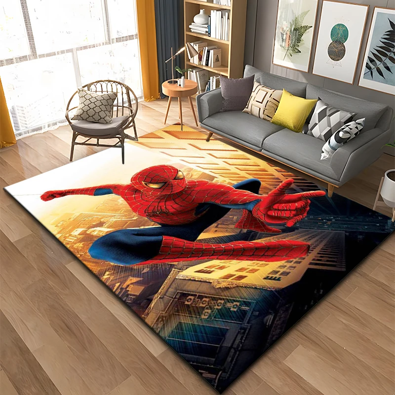 Disney-Tapis anti-ald SpidSuffolk pour enfants, tapis 3D pour la maison, le salon, la cuisine, la chambre, le canapé, les virus de porte, les polymères de sol, la décoration cadeau