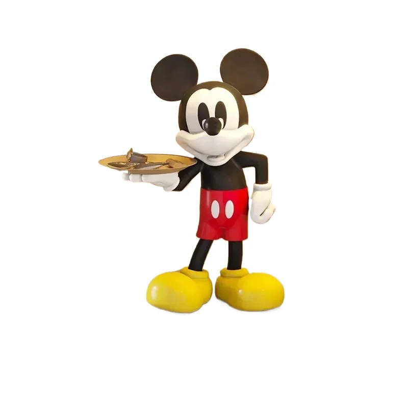 

28cm Classics Mickey Mouse Key storage tray Action Figure resin statue Collection model Home decorations Ornaments toy kids gift