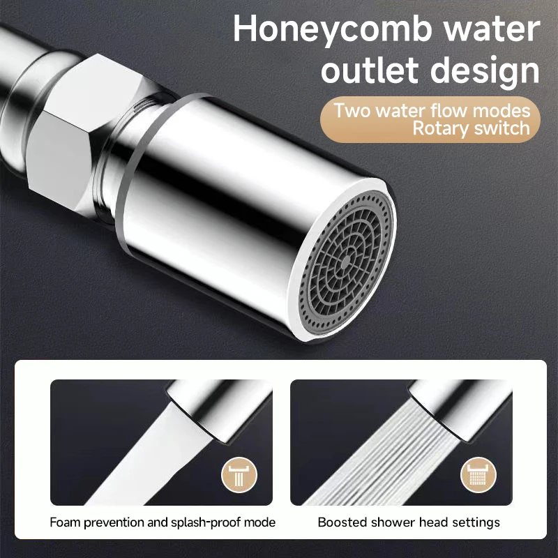 2 Mode Faucet Extension Extender Bathroom Adjust Free Bending Splashproof Universal 360 Degree Extension Tube Adapter Kitchen