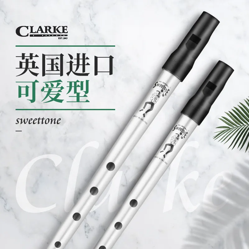 Whistle flute, D key, C key, British imported Clark, clarke, cute tin flute, six-hole vertical flute, mouth bagpipe