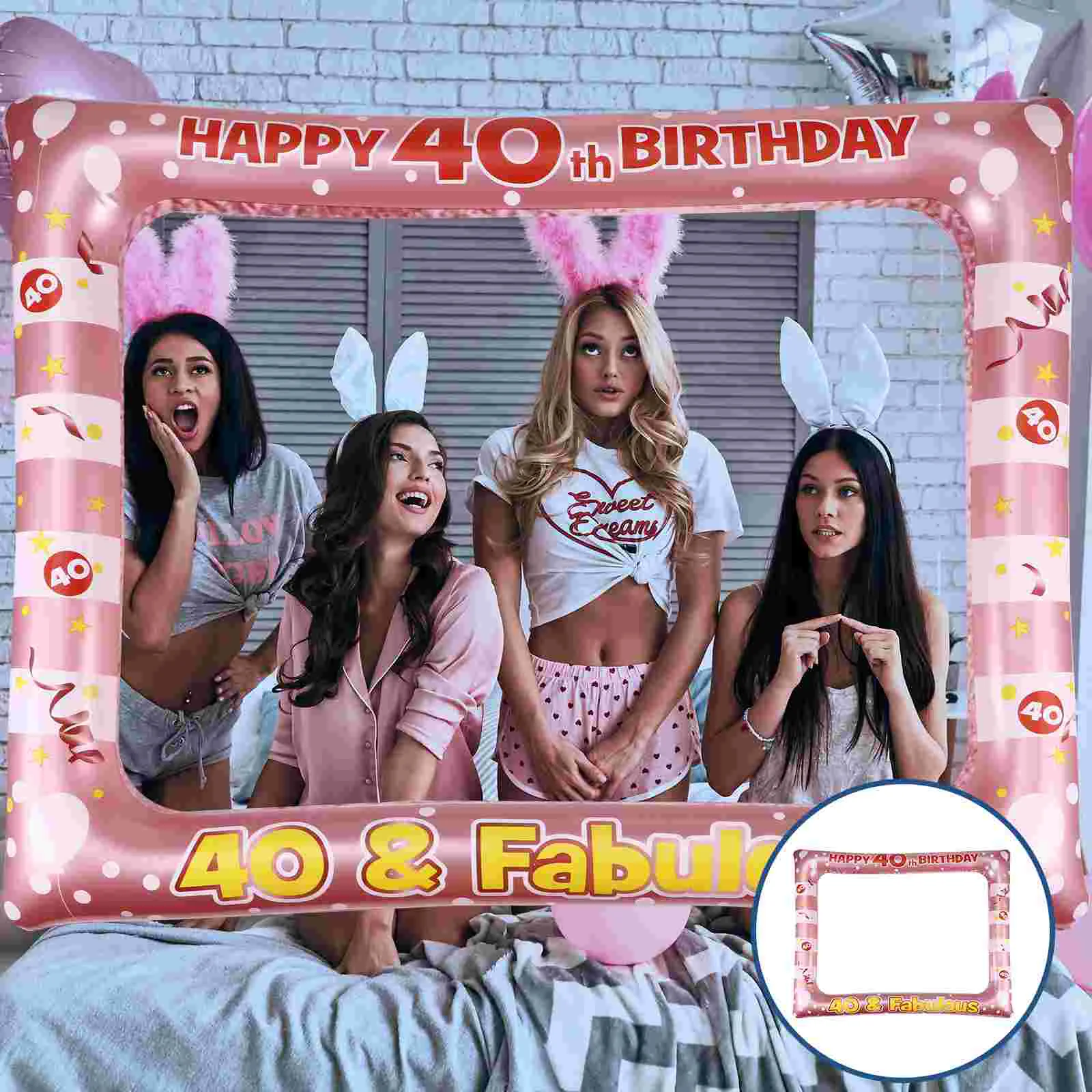 Birthday Photo Props Selfie Picture Frame Booth Frames PVC for Party Inflatable