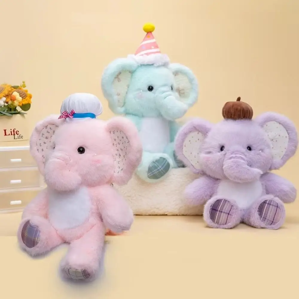 

Fluffy Elephant Plush Doll Collection Soft Cartoon Elephant Plush Toys Cartoon Cute Elephant Plush Toys Festival Party Decor
