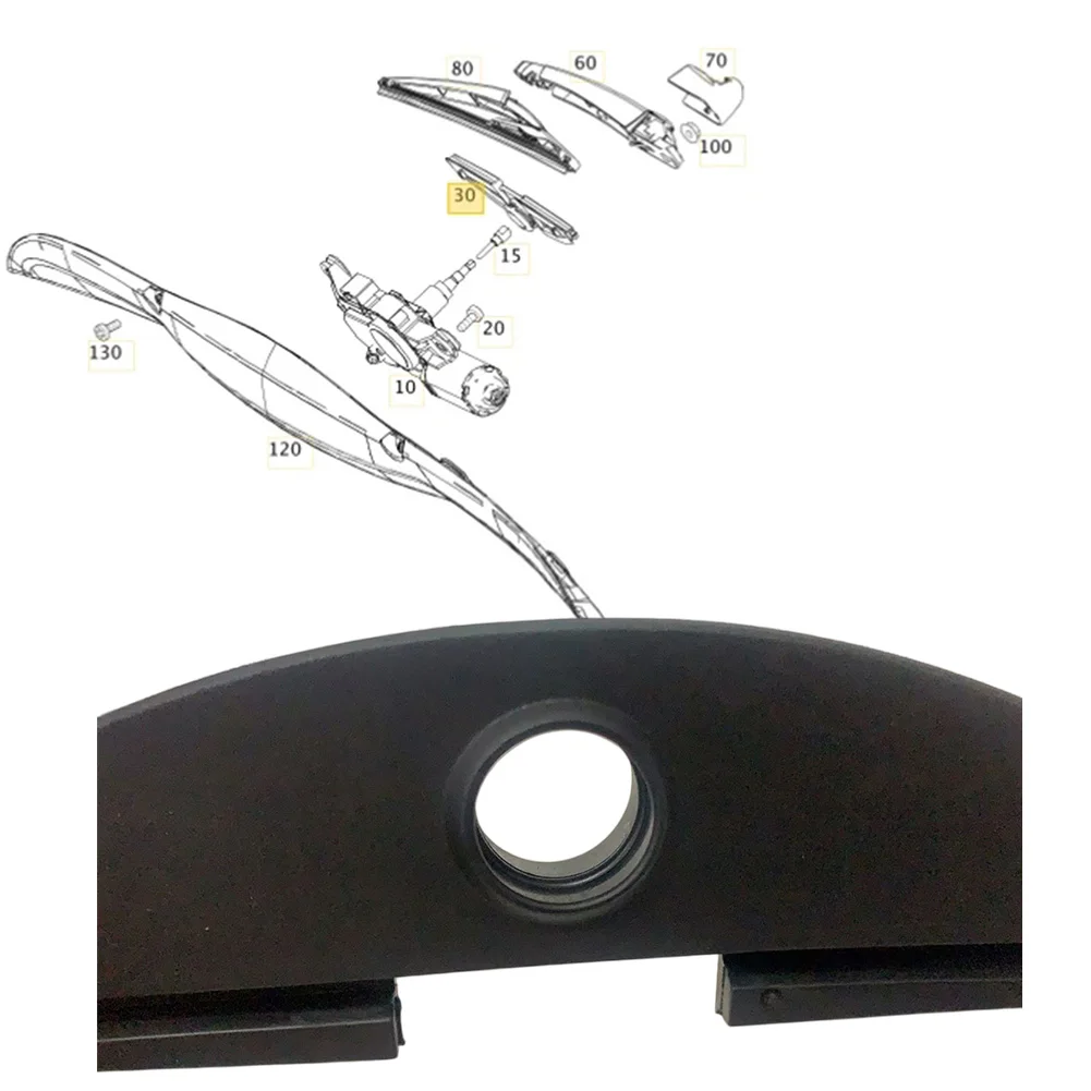 OEM A0009983401 Rear Wiper Sealing Grommet for Smart For Fortwo W451 For Mercedes Vehicles 2007 Through 2015 Model Years