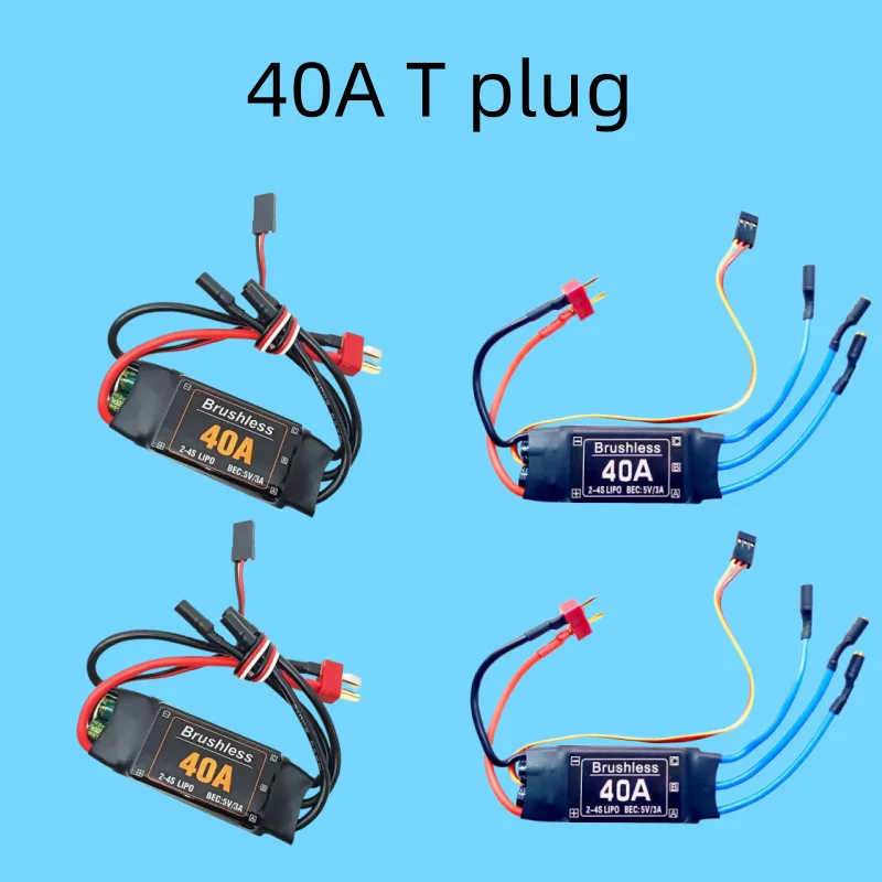 30A/40A ESC bürstenloser elektronischer Geschwindigkeitsregler 2-4S mit 5V3A UBEC für RC FPV Quadcopter Starrflügelmodellflugzeuge