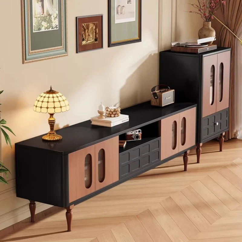 

Black Luxury WoodenTv Stand Modern Living Room High Quality Tv Stand Comfortable Nordic Storage Mueble Para Tv Nordic Furniture