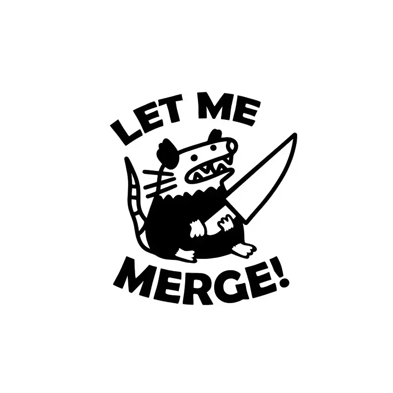 Let Me Merge Car Decal Funny Possum Humor Adult Possum Lovers Car Mirror Decal Car Accessories Affirmations Funny Vinyl Decal Wa