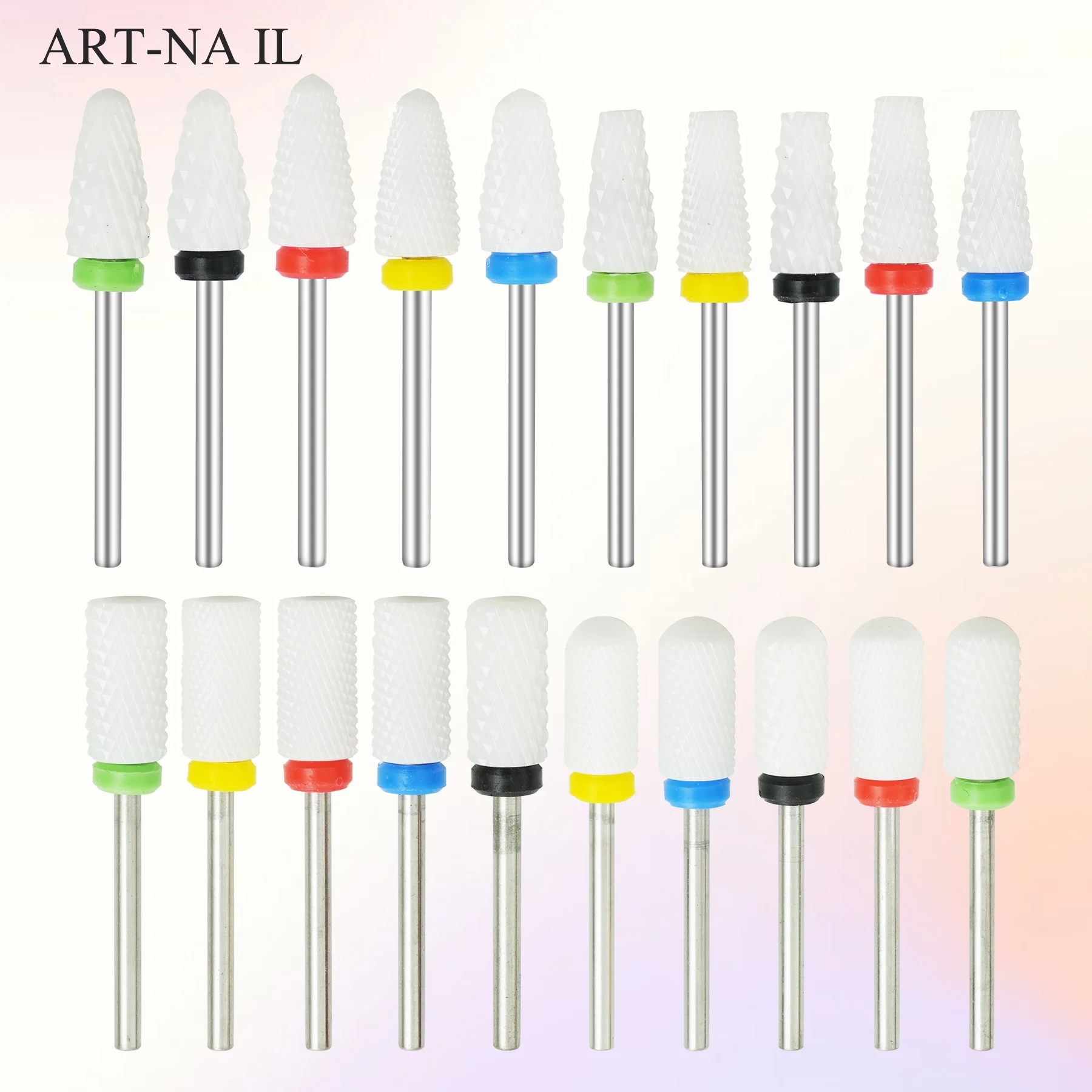 1Pcs Ceramic Nail & Dental Drill Bit For Milling Cutter Electric Manicure Drills Gel Polish Remover Nail Burr Pedicure Tools