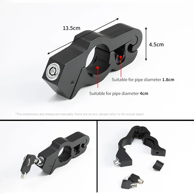 Motorcycle Lock Heavy Duty For Grip Lock Throttle Lock Brake Locks Anti Theft Locks Front Brake On Dirt Bike Moped Scooter Lock - view 6