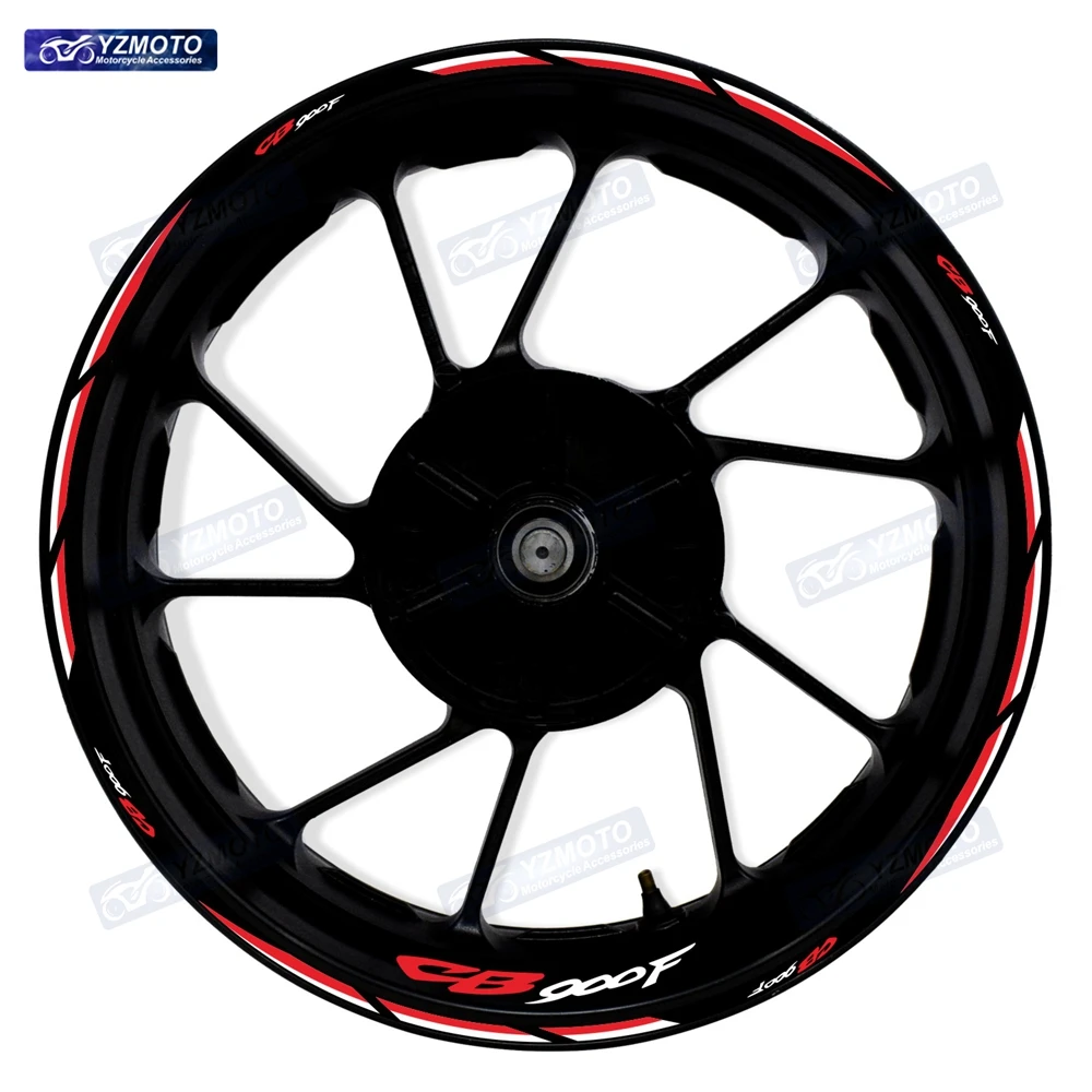 For Honda CB900F CB 900F Motorcycle 17 Inch Front And Rear Wheel Sticker Hub Decal Modified Reflective Decorative Rim Stickers 2