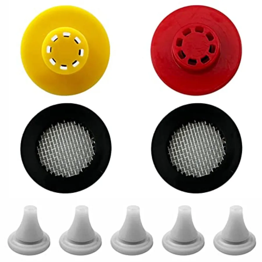

Shower Flow Restrictor Set - Fixed Showerhead Replace Parts -1.8 and 2.5GPM Flow Reducer Limiter + 2 Filter Gaskets + 5 Soft Si