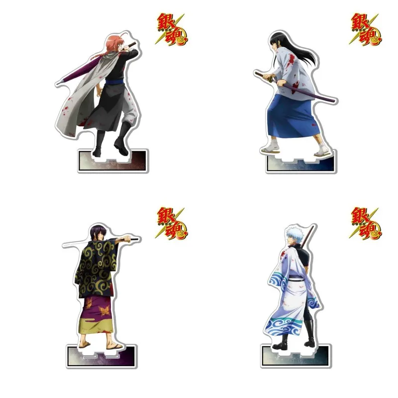 Hot Anime GINTAMA Figure Kamui Sakata Gintoki Katsura Kotarou Acrylic Stand Model Plate Desk Decor Standing Sign Prop Fans Gifts