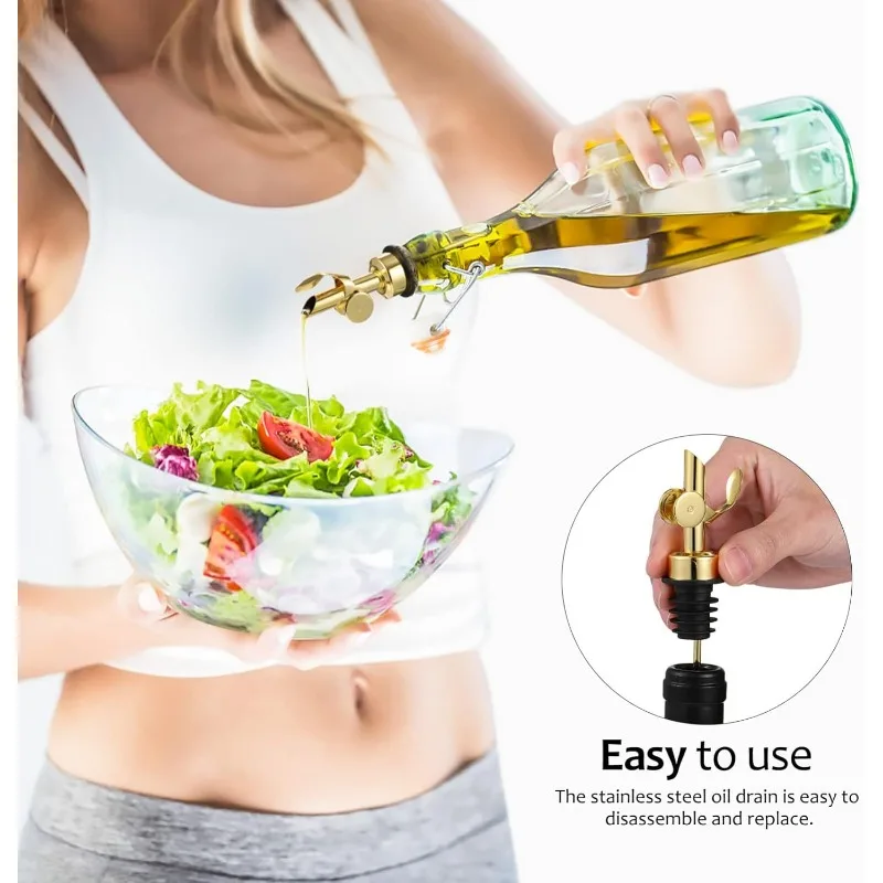 Wine Pourer Bottle Pourers for Spirits Wine Bottle Dispenser Vinegar Dispenser Olive Oil Pourer Stoppers Bottle Pourers