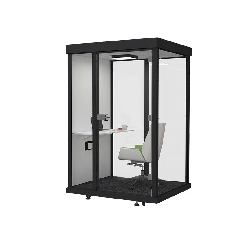 Movable glass soundproof rooms, silent chambers, indoor interview pods for home use