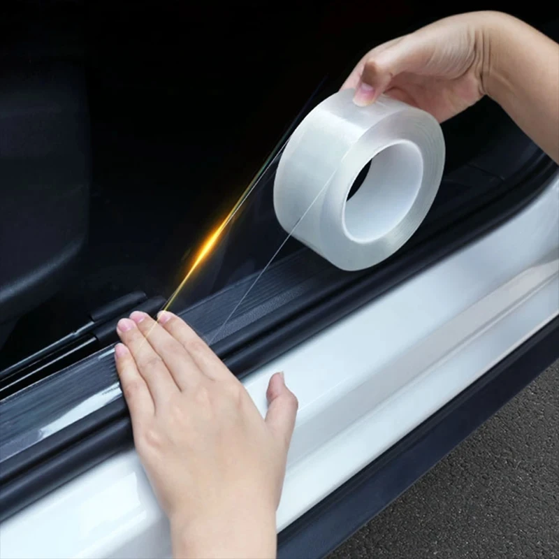 

Car Stickers Door Edge Protector Universal Car Door Sill Sticker Anti Scratch Transparent Film Protection Style Auto Accessories