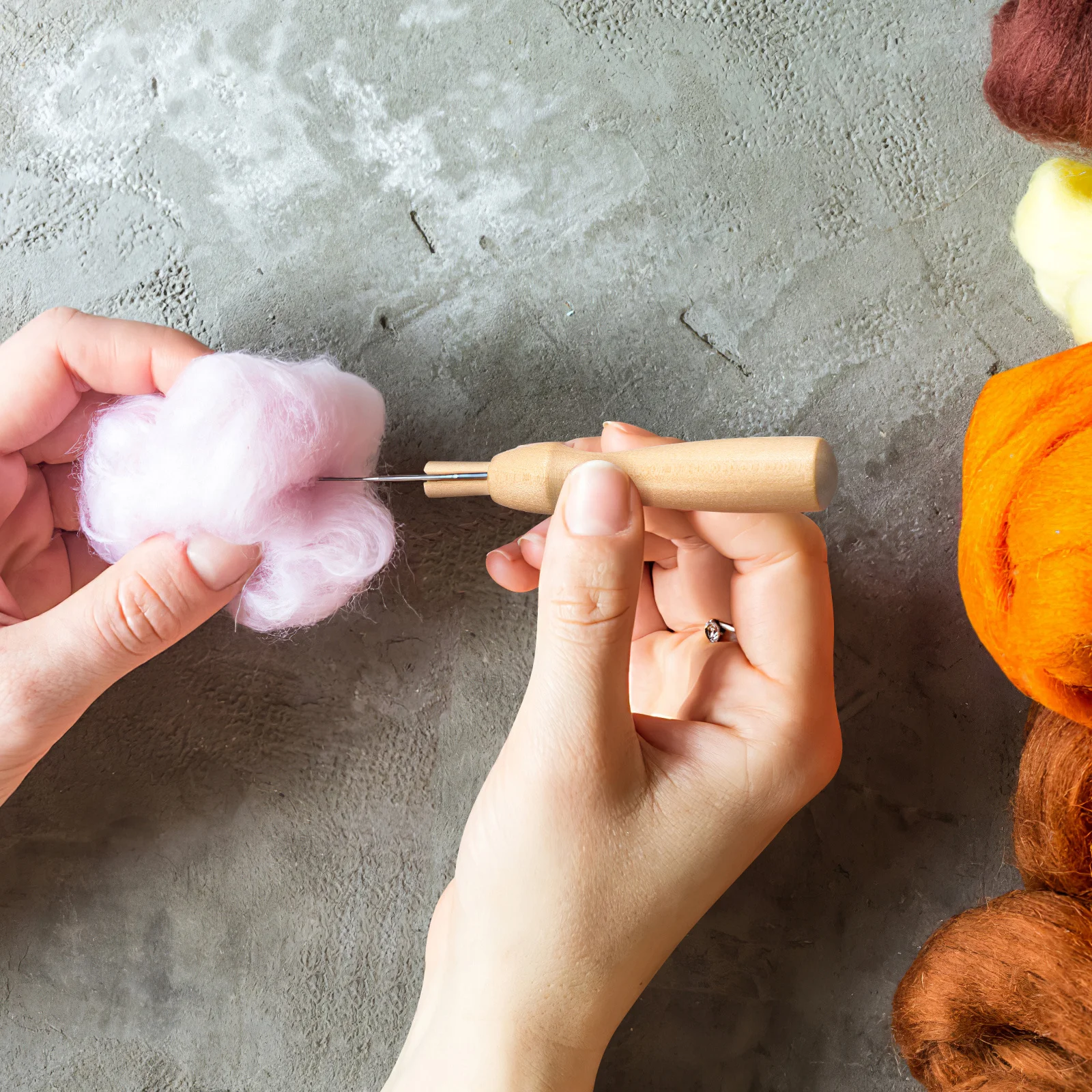 

Wool Felting Needles Kit Needle Felting Tools Set Wooden Handle Felt Needles Various Sizes for Wool Fabric Nonwoven Cloth Craft