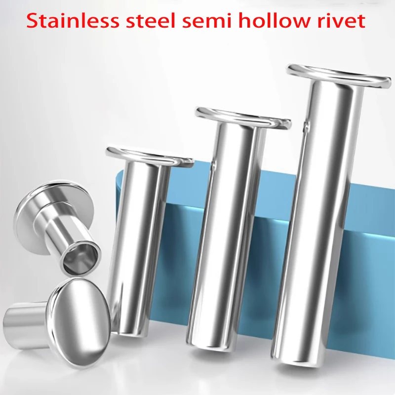 M2 M2.5 M3 M3.5 M4 GB875 304 stainless steel flat head half hollow half pipe handle rivet - Image 2