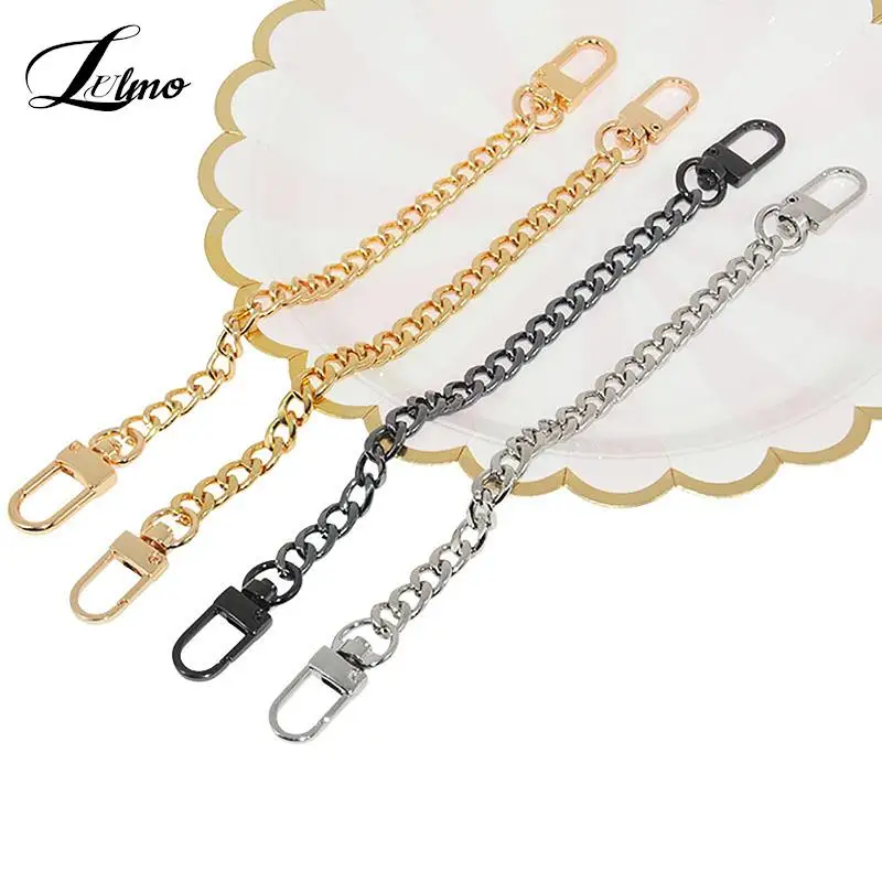 Chains Bag Strap Accessories 20cm Extension Chain Bag Metal Chain Solid Color DIY Chain Durable Gold Silver Black Belts