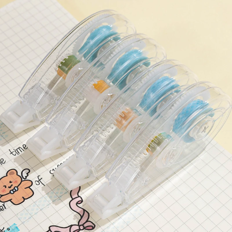 4Pcs/1set Revised with Strong Dot-Faced Double-Sided Adhesive Pen High Viscosity No Trace Handmade Notebook Adhesive Tape