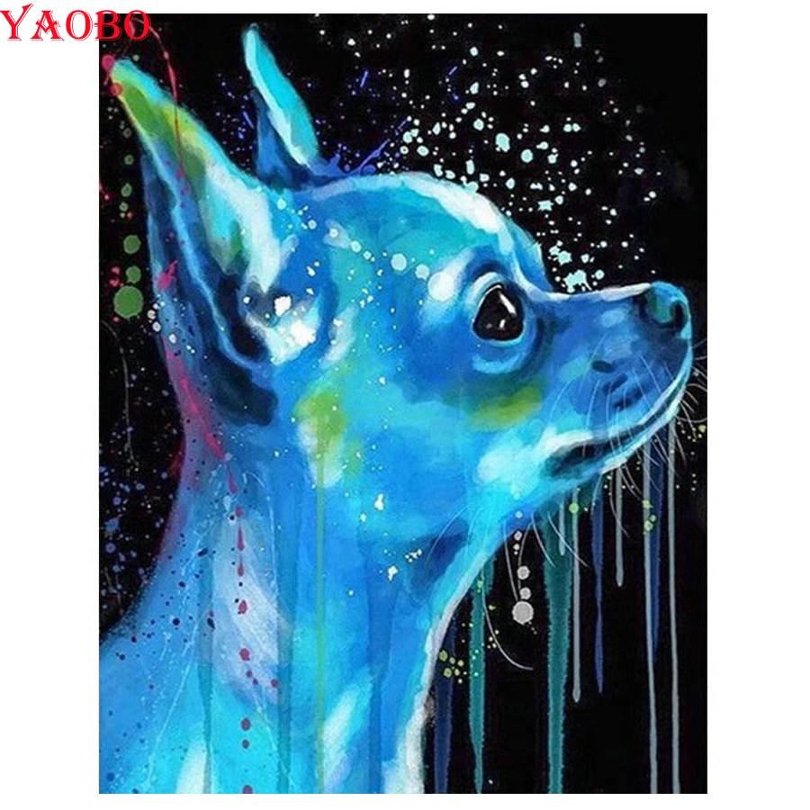 New 5d diy diamond Painting Chihuahua dog pet picture diamond mosaic rhinestone embroidery full square/round drill cross-stitch