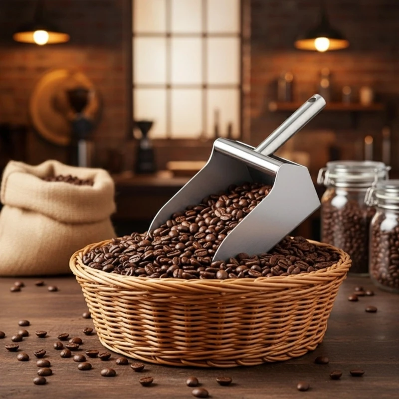 مجارف سميكة من الفولاذ المقاوم للصدأ بسعة 5 كجم للتعامل مع الحفلات والخبز والخلط والتطبيقات التجارية 37JD