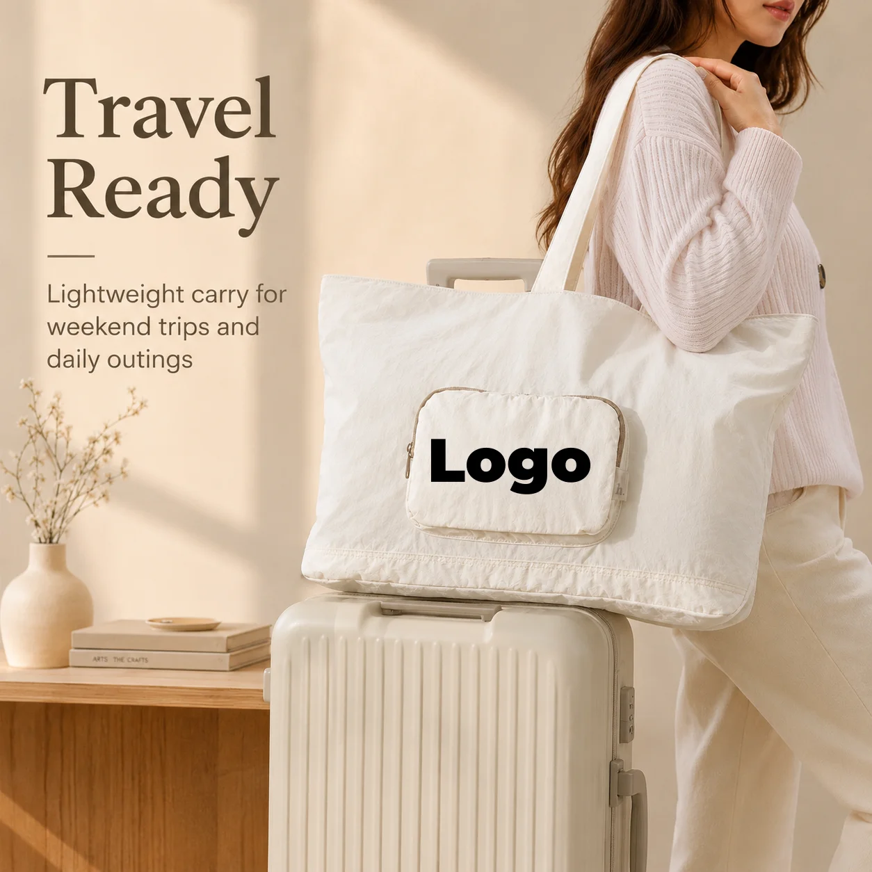 

Custom Logo Large Capacity Travel Bag Taslon Lightweight Portable Travel Bag Waterproof Outdoor Travel Bag Design Name Logo Bags