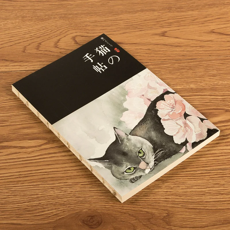 A5/B6 Thick Retro Kraft Blank Sketchbook Diary Drawing Painting Cute Cat Notebook Paper Sketch Book Gifts Office School Supplies