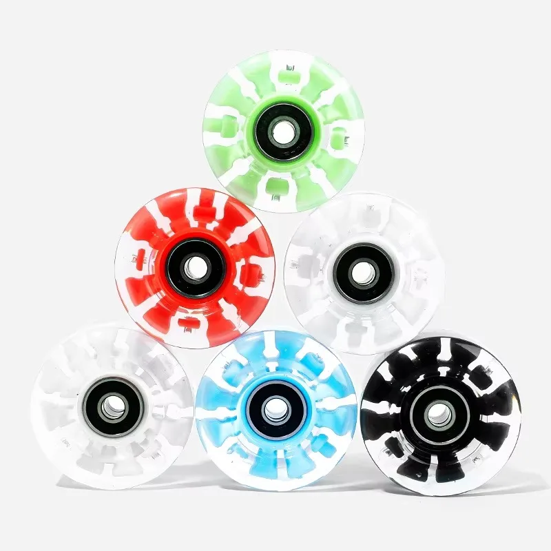 oem-double-row-light-quad-roller-skate-wheels-replacement-motion-activated-flashing-led-high-rebound-abrasion-resistant-pu