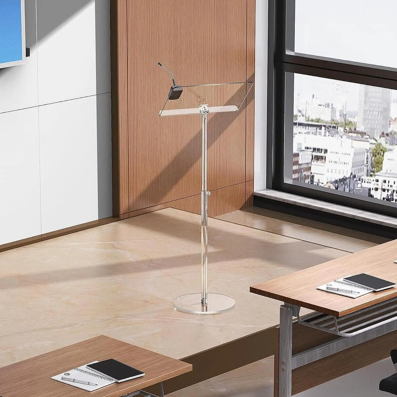 

Acrylic Podiums Stand Modern Lectern Stand up Portable Podiums Clear Pulpit for Wedding Concert Presentation Event Reception
