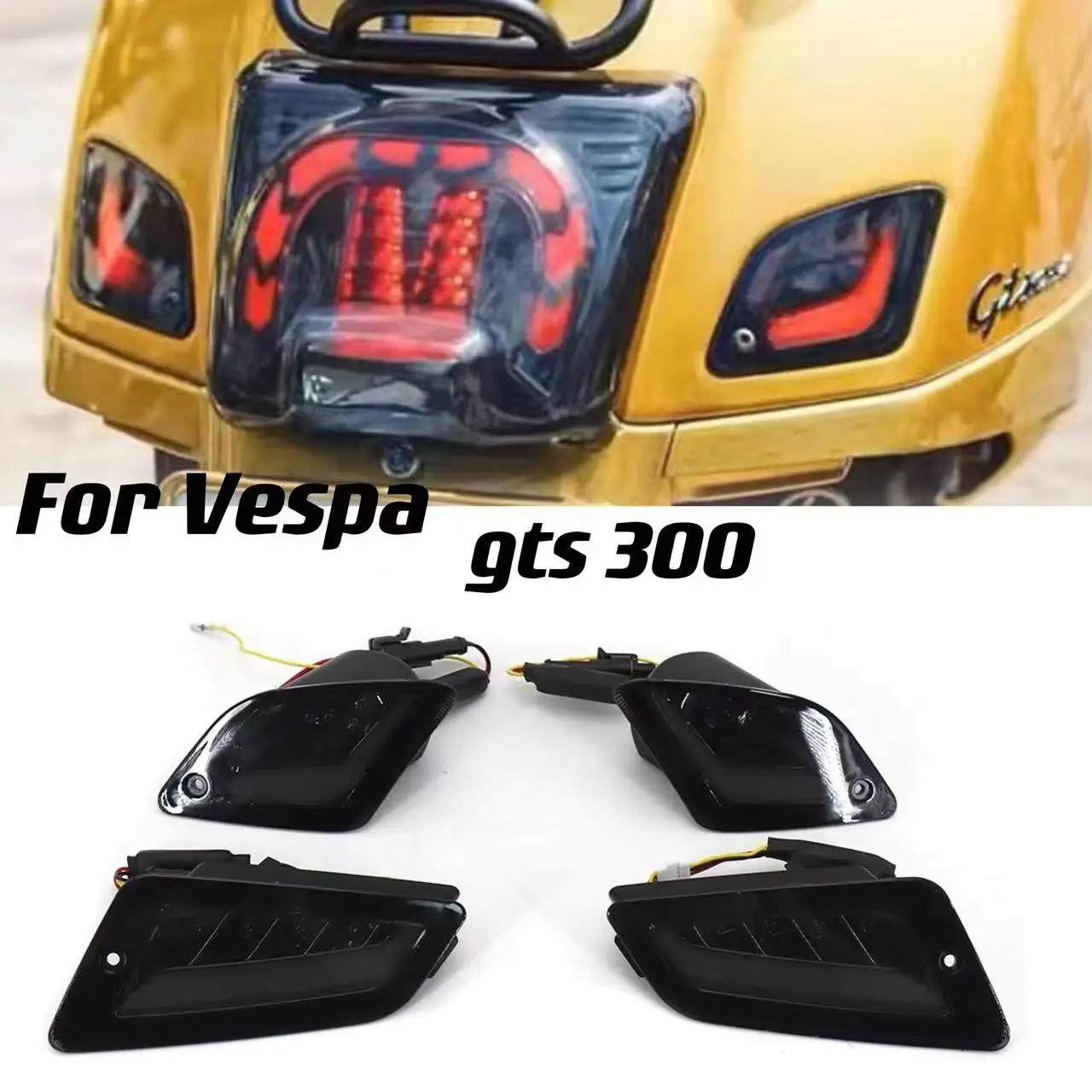 New GTV 300 250 LED Taillight Turn Signal Light Brake Lights For VESPA GTS 150 250 GTS250 GTS300 GTS150 GTV250 GTV300