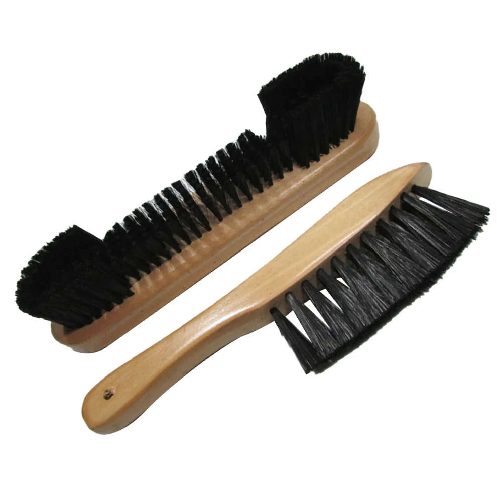 2 Pcs Billiard Table and Rail Brush Rail Brush Wooden Pool Table Billiard Accessories (9 Inch Brush, Small Handle