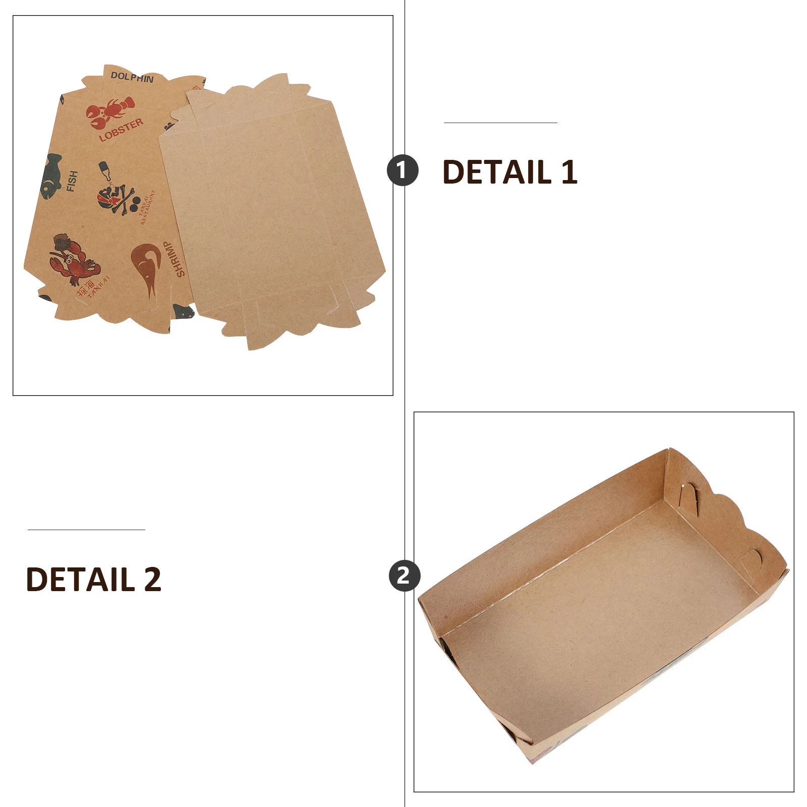 

100pcs Oil Proof Snack Boxes Disposable Boat Shape Food Trays Reusable Cost Effective Carnival Birthday Picnic