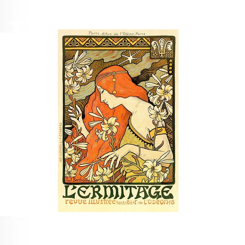 Art Nouveau Poster Mucha Alphonse Vintage , Art Picture Print Canvas Poster Home Wall Decor