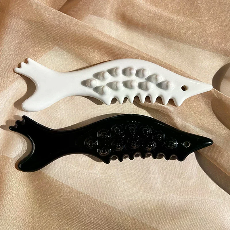 

Ceramic Fish Shaped Scraping Board Gua Sha For Face Body Massage Tool Body For Relief Massage Face Lift Guasha Acupoint Massager