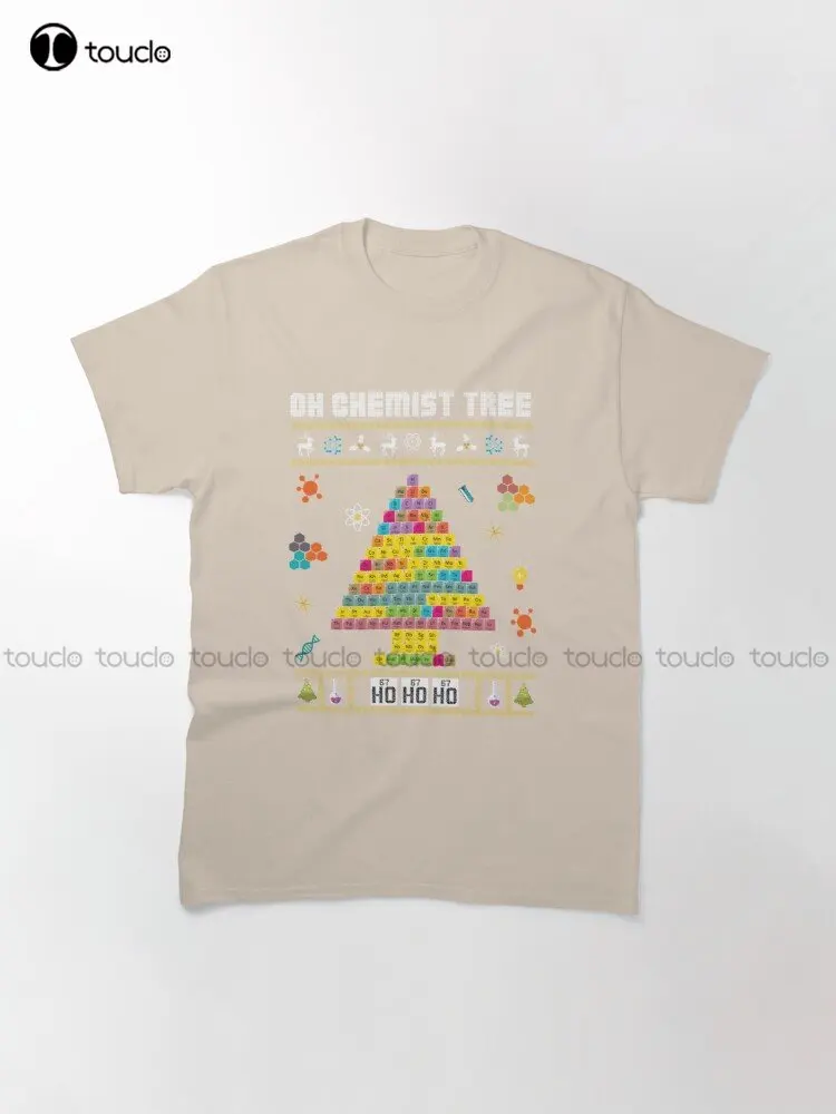 Oh Chemist Tree Merry Christmas Ugly Sweater Chemistry Tee Classic T-Shirt Outdoor Simple Vintag Casual T Shirts Xs-5Xl Unisex